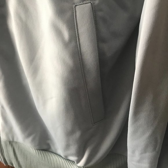 Guess Silver-Gray w/Black Stripes Zip-Up Jacket Large - Picture 9 of 13